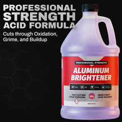 Escentile Concentrated Aluminum Brightener brightening pontoon surfaces for even, refreshed look.