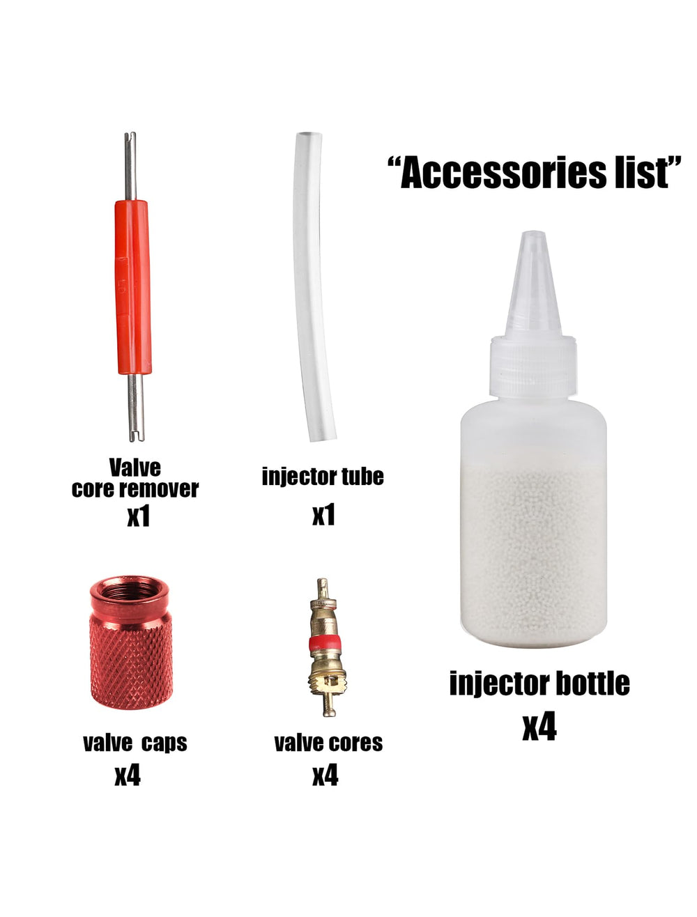 E-SDS valve core remover tool included for easy bead installation.