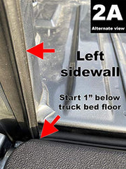 Tailgate seal installed on Silverado 1500 demonstrating a tight seal.