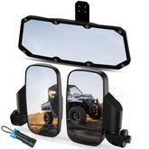 Esploratori UTV Ranger rear-view mirror offers wide field of vision for safer driving.