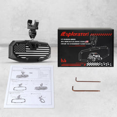 Esploratori UTV rear view mirror foldable design for compact storage