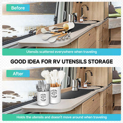 ESUDNT hand-drawn design and packaging add a stylish touch to any camper kitchen.