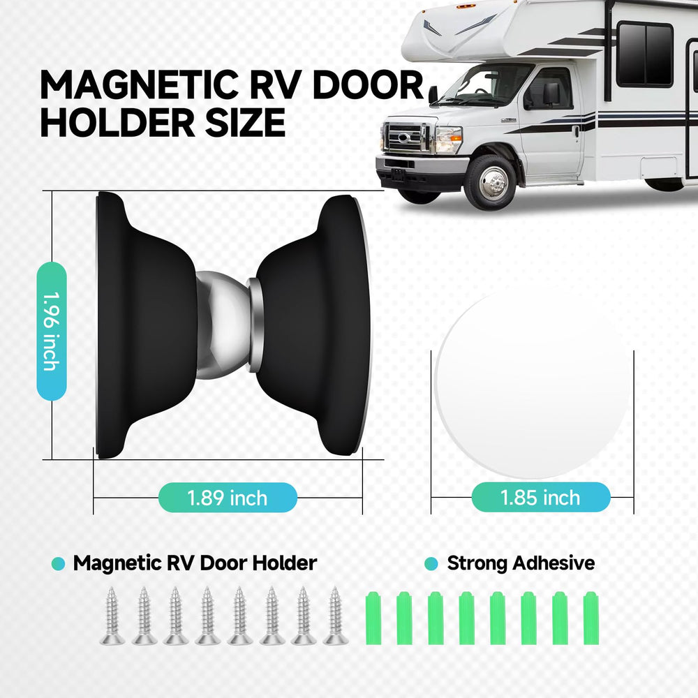 ESUDNT RV door catch in use holds door open against wind.