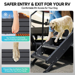 ESUDNT RV Step Covers reflective strips improve night visibility for safer RV steps.