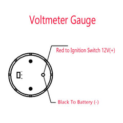 ESUPPORT vehicle voltage monitor 52mm fits standard dash layouts