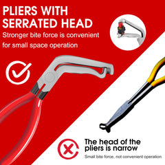 ETCYAOXIN curved-design pliers reach sensors in tight engine bays.