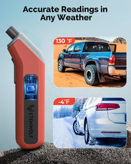 ETENWOLF replaceable AAA batteries and bright LED light aid readings.