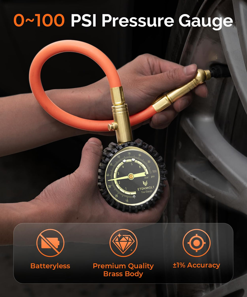 ETENWOLF gauge showing 360-degree swivel chuck for versatile access