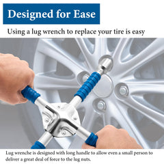ETERNA lug wrench showing socket sizes 17–23 mm for broad vehicle fit
