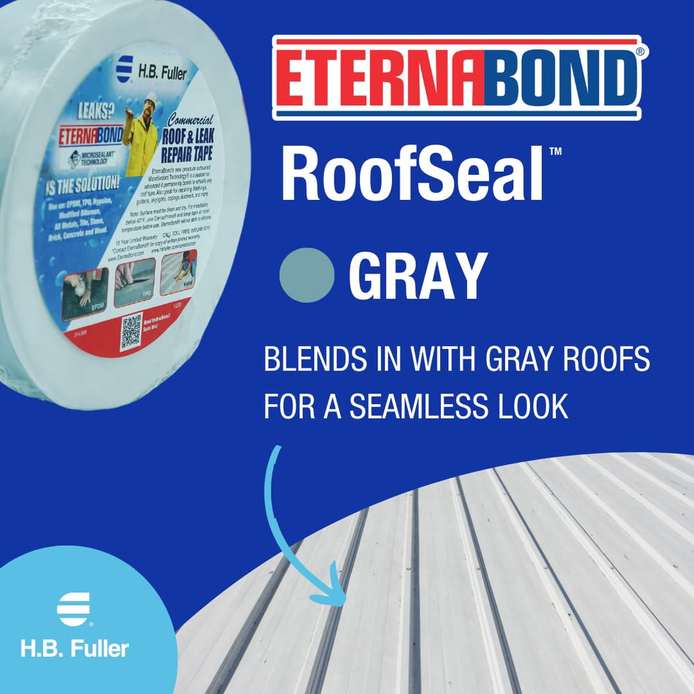 Durable RoofSeal Gray coating protecting a metal surface.