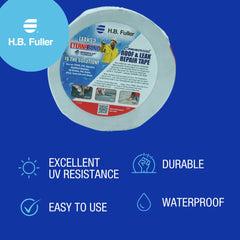 Tape used on boats for waterproof repairs with RoofSeal Gray.