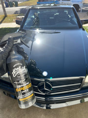 Ethos Ceramic Speed Wax being applied to car surface for deep shine.