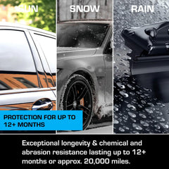 Ethos EZ Glass long-lasting protection for automotive glass surfaces.