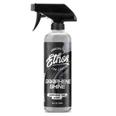 Ethos Graphene Shine bottle ready to treat tires and trim with a high gloss finish