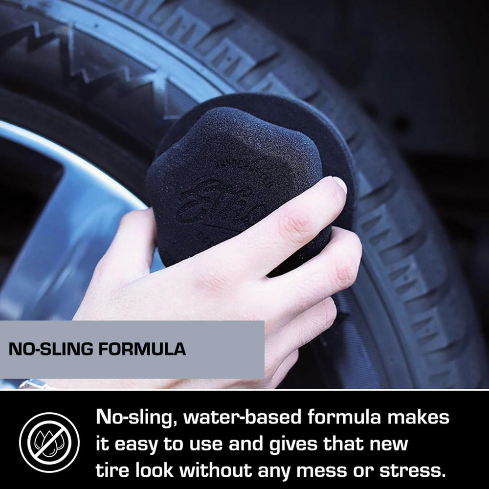 Ethos Graphene Shine no sling finish delivers a clean durable shine on tires