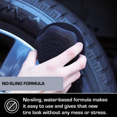 Ethos Graphene Shine no sling finish delivers a clean durable shine on tires