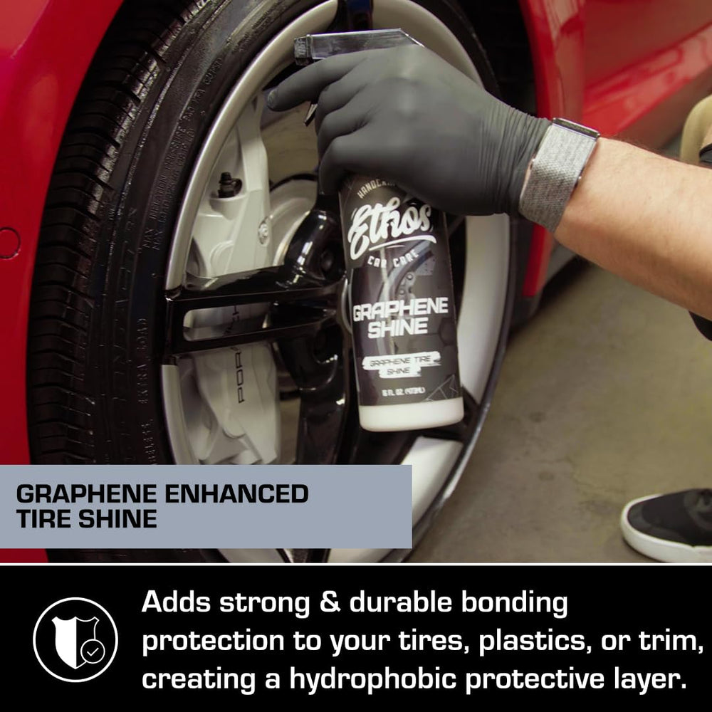 Ethos Graphene Shine packaging box signals premium ready to use car care