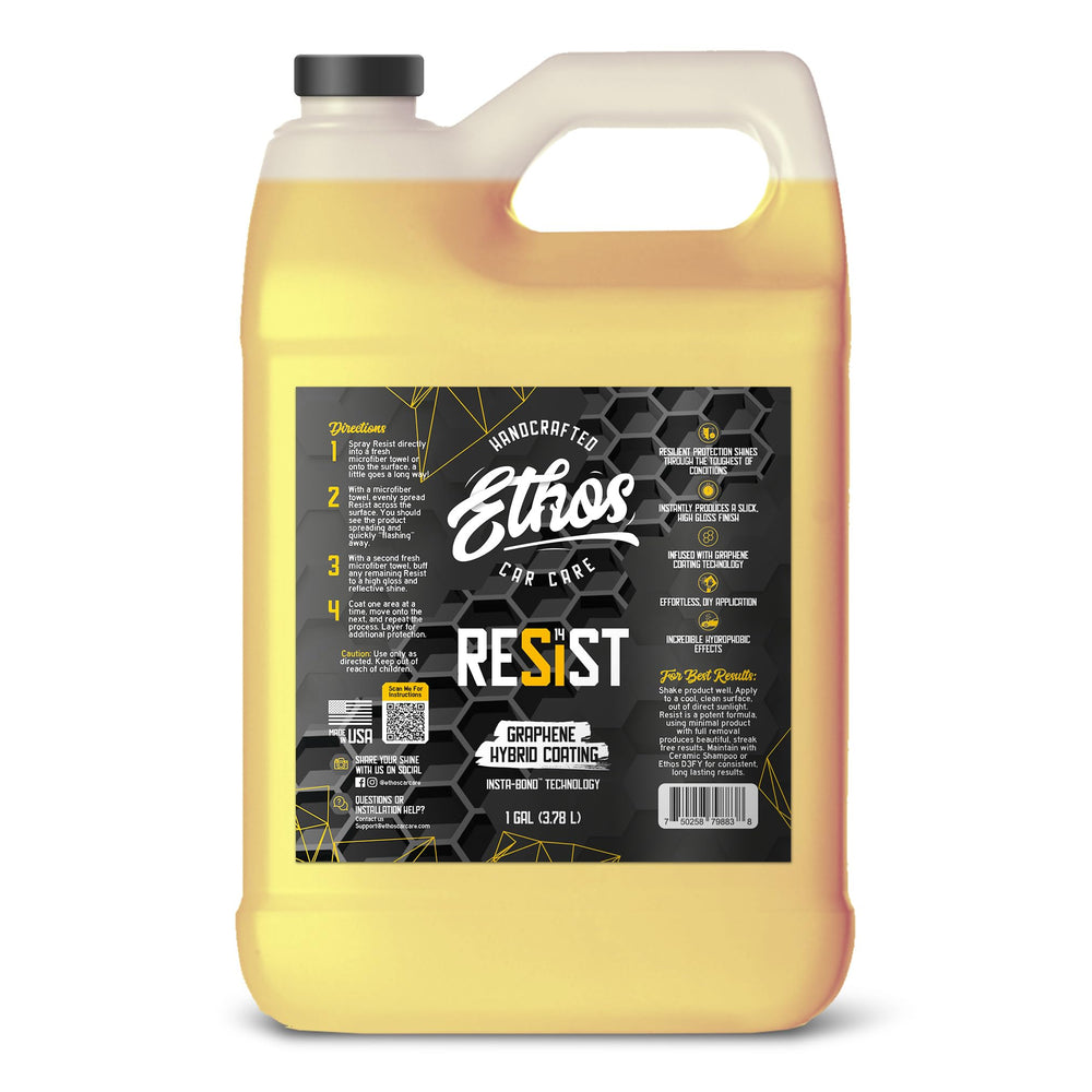 Ethos Resist graphene spray bottle pour demonstrates easy coating application
