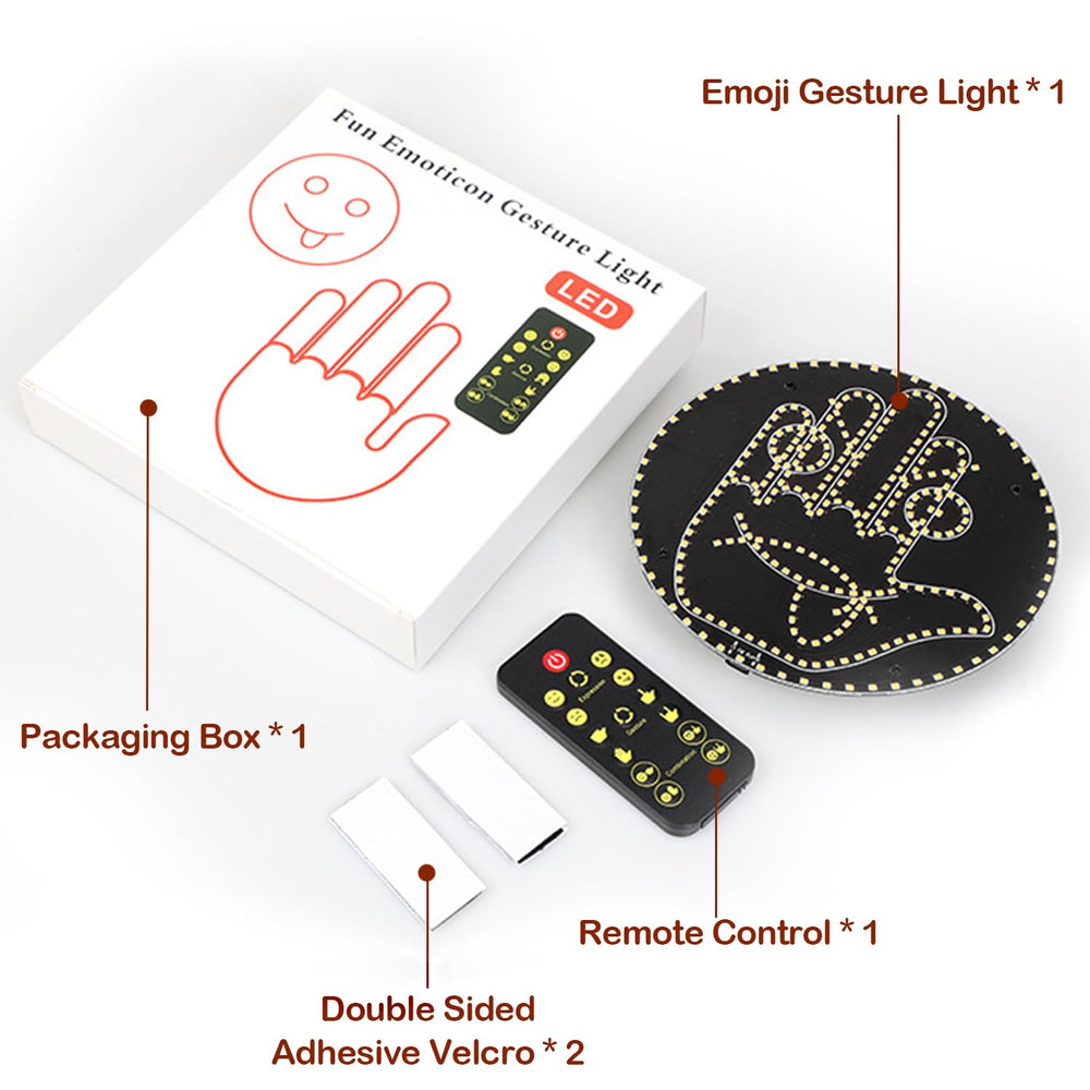 Eubeneortho finger car light-8-patterns: switch gestures and expressions.