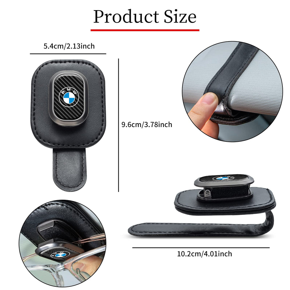 EULIX sunglasses holder mounted on sun visor for easy reach