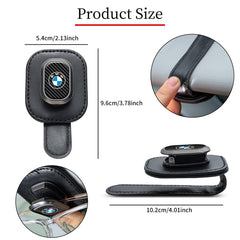 EULIX sunglasses holder mounted on sun visor for easy reach