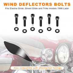 Eumti Harley touring fairing screws with washers ready for install