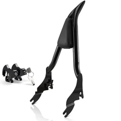 Eumti backrest sissy bar assembly offers quick compatibility and secure fit for Harley Touring.