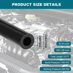 Eunice NBR rubber fuel line hose showing oil resistance for engine use