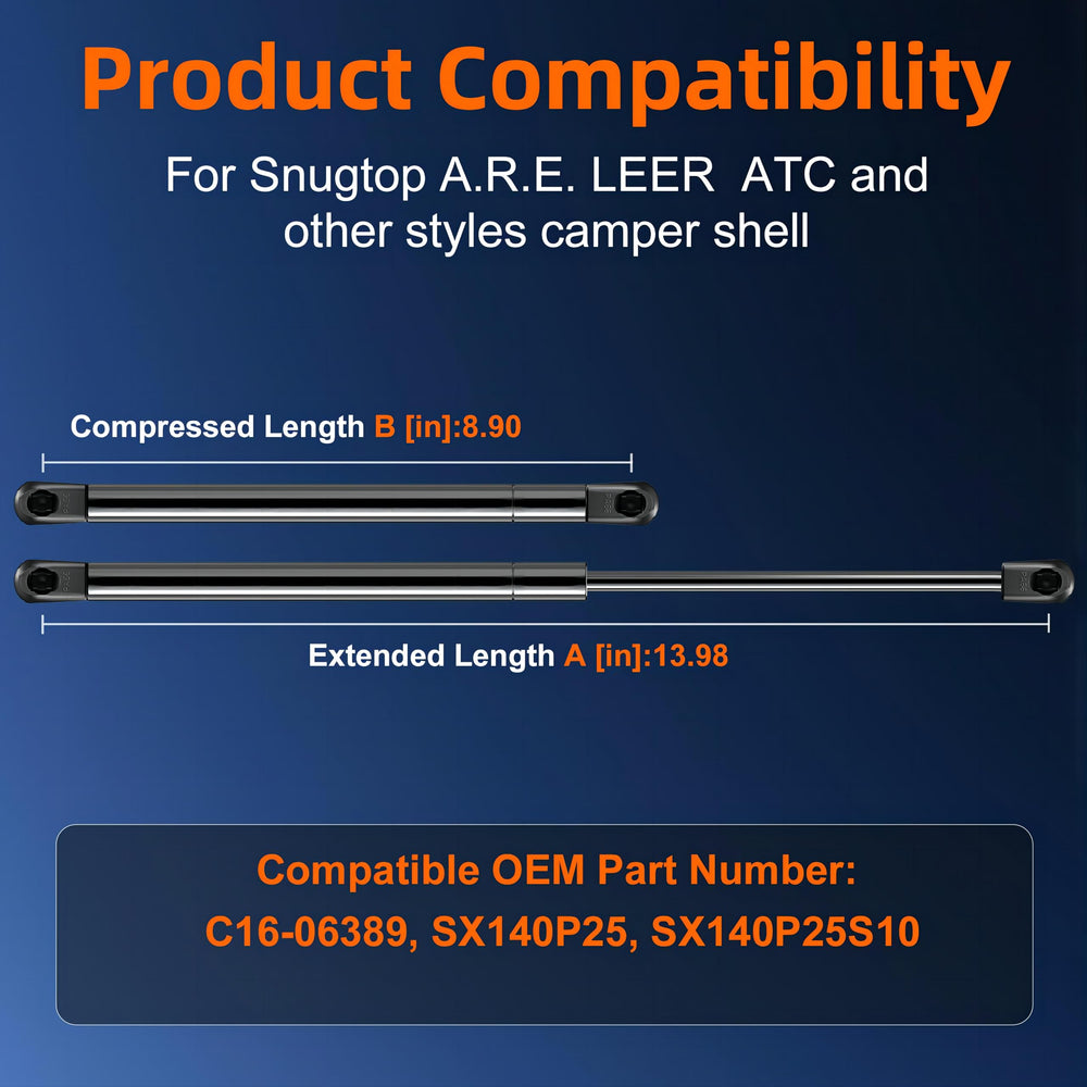 Euplokeer truck toolbox gas strut provides secure lid support.