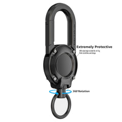Eupterosaur carabiner attached to belt or bag for quick access.
