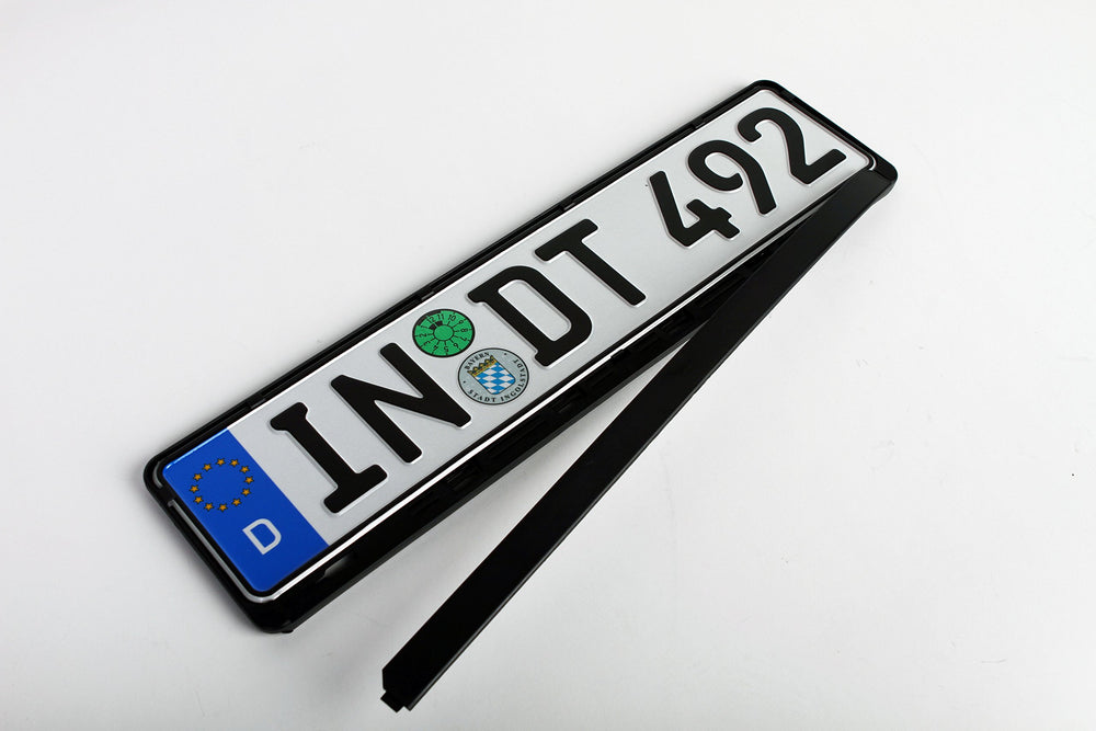 European License Plates standard black holder eu-plate compatibility ensures standard EU plate fit