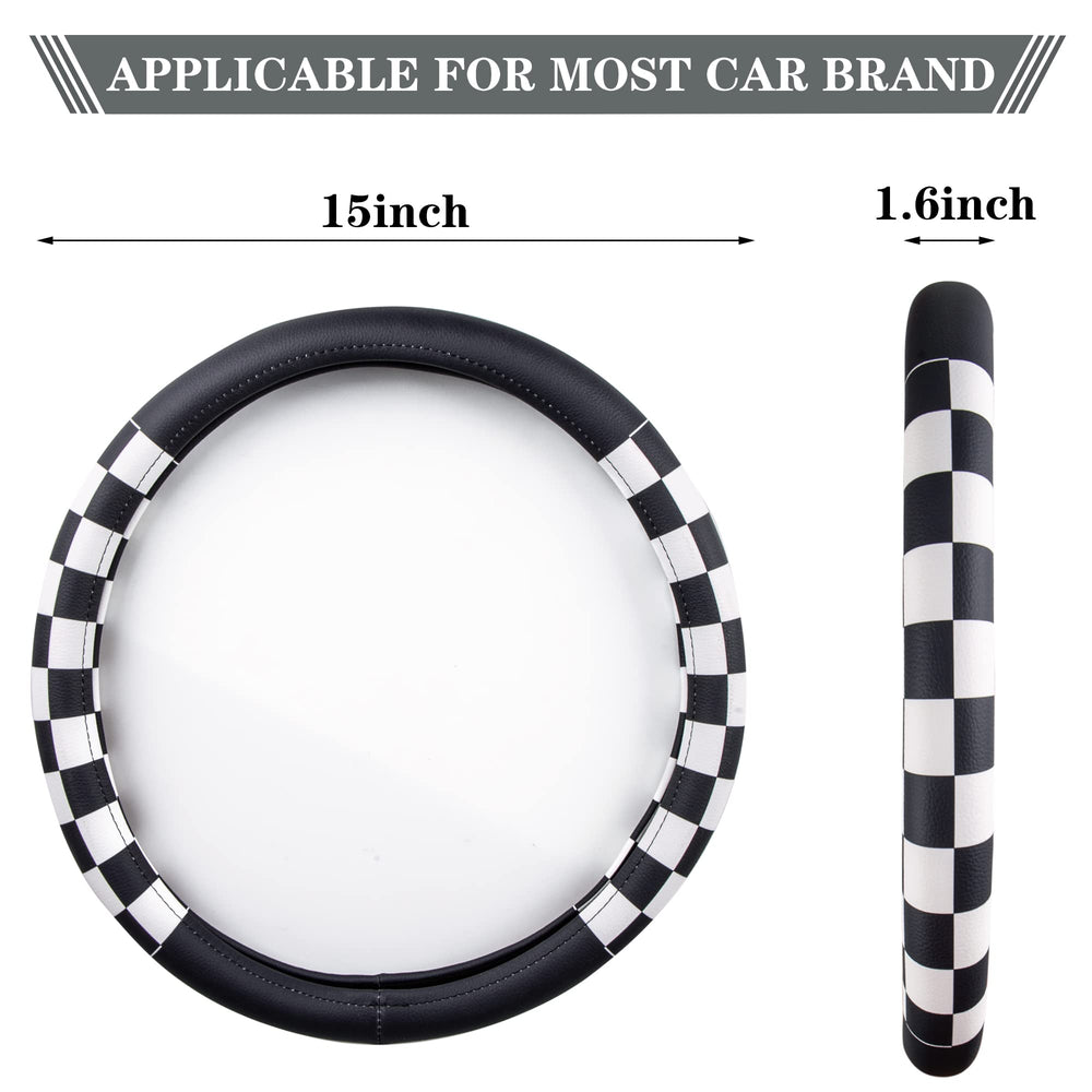 Evankin black and white checker design adds modern interior style.