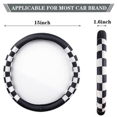Evankin black and white checker design adds modern interior style.
