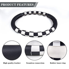 Evankin lattice leather cover offers soft touch for long drives.