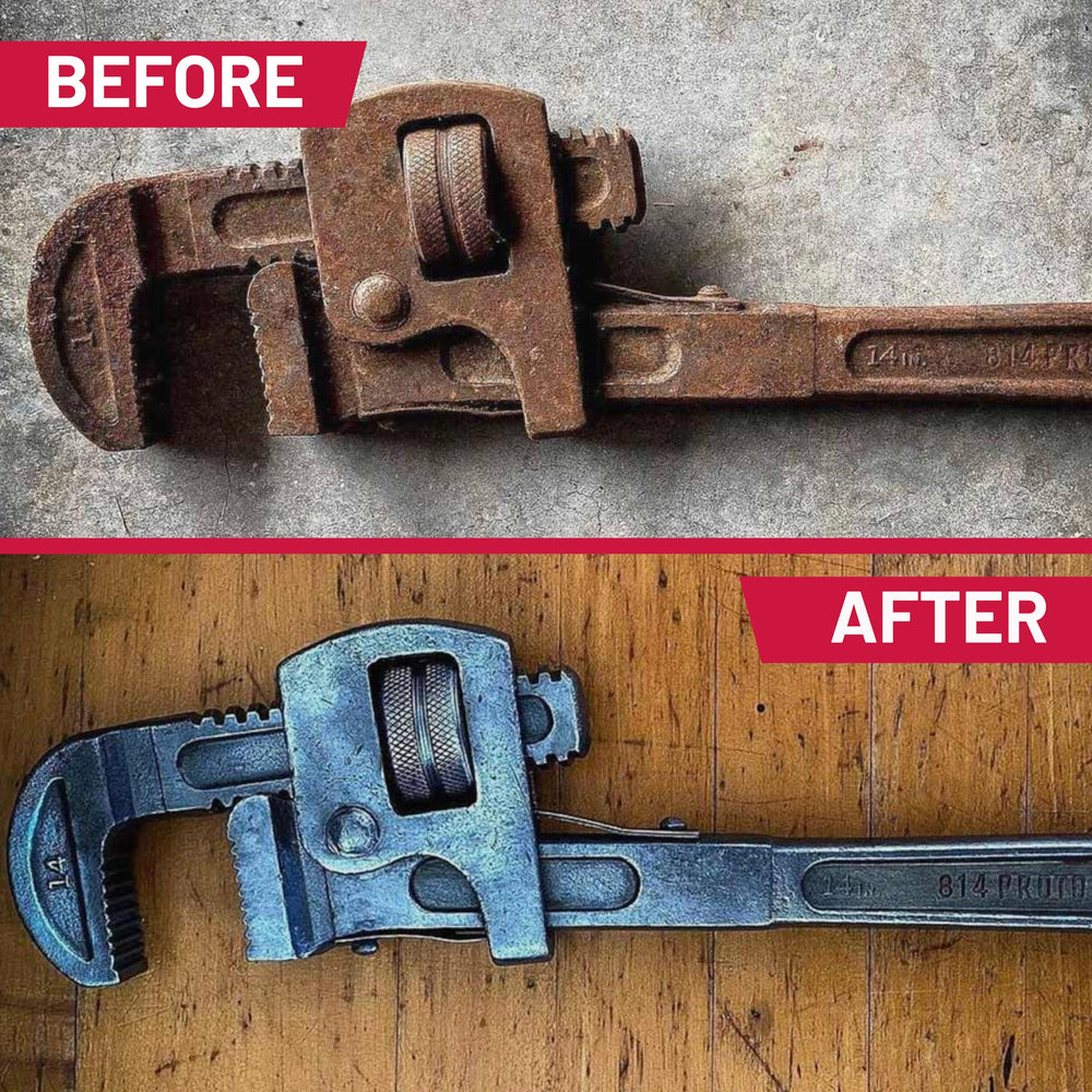 Evapo-Rust ER012 submerge-part shows easy rust removal by submersion.