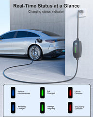 EVDANCE in-use in garage setup demonstrates practical charging flow