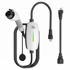 EVDANCE Level 1&2 EV Charger front view with 25ft cable for home charging