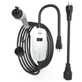 EVDANCE Level 1 EV Charger setup image demonstrating portable home charging