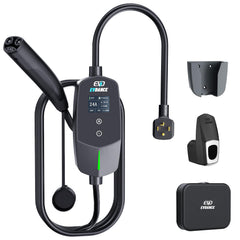 EVDANCE Level 2 charger connected to a Tesla-ready outlet for faster home charging