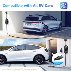 EVDANCE Level 2 EV Charger provides real-time power readouts on a bright TFT display.