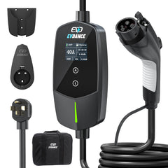 EVDANCE Level 2 EV Charger front display shows real-time charging status.