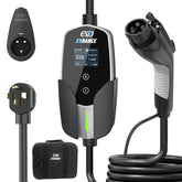 EVDANCE Level 2 EV charger LED screen shows real-time data for smarter charging sessions.