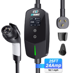 EVDANCE compact charger fits standard garage space for daily use.