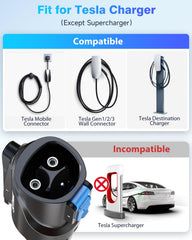 EVDANCE NACS to J1772 adapter outdoor-use ready for weather.