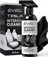 EVEO Tesla interior cleaner bottle for safe vegan leather care