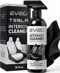 EVEO Tesla interior cleaner bottle for safe vegan leather care