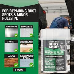 Evercoat Body Shop 105010 versatile across fiberglass steel and aluminum surfaces.