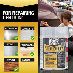 Evercoat Body Shop Gold Filler cream hardener included for precise mix