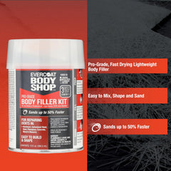 Spread er in the Evercoat Body Shop Pro-Grade Filler Kit for even application.