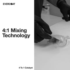 Evercoat epoxy-enriched catalyst label shows premium formulation for auto body primer compatibility.